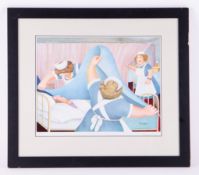 Beryl Cook (1926-2008) 'Angels' signed limited edition print FDH, 30cm x 40cm, framed and glazed.