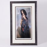 Robert Lenkiewicz (1941-2002) 'Anna Black Shawl' signed limited edition print 117/475, 70cm x