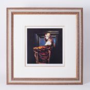 Robert Lenkiewicz (1941-2002) 'Fiorella' signed limited edition print 29/450, 34cm x 34cm, framed