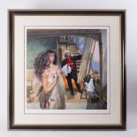 Robert Lenkiewicz (1941-2002) 'Painter with Anna/St. Antony Theme' signed limited edition print 27/