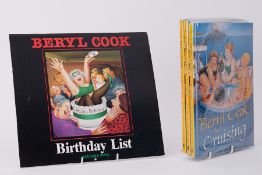 Three books 'Cruising' by Beryl Cook and a Beryl Cook 'Birthday List' (4).