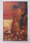 Peter Nixon, 'Renaissance 1', signed limited edition print 8/350, 963cm x 58cm, unframed.