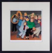 Beryl Cook (1926-2008) 'Jiving To Jazz' signed limited edition print 193/650, overall size 81cm x