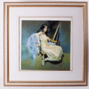 Robert Lenkiewicz (1941-2002) 'Esther Seated' signed limited edition print 4/475? also signed by