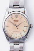 Rolex, a vintage gent's manual Rolex Oyster shock resisting, stainless steel, diameter