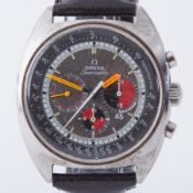 Omega, a gent's vintage Omega Seamaster manual wind Chronograph with Black/Red