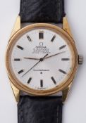 Omega, a gent's 18ct yellow gold Omega automatic Constellation, with replacement strap. 32mm,