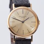 Patek Philippe, a midsize 18ct yellow gold Patek Philippe manual wind wristwatch,