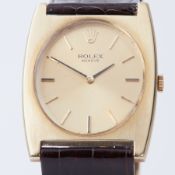 Rolex, a gent's vintage Rolex early Cellini with a yellow gold rectangular style case &