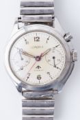 Lemania, a gent's stainless steel Lemania Incabloc wristwatch, manual wind, Military