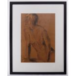 Jill Watkins, 'Nude' Pastel, signed JW, 70cm x 48cm, framed and glazed.