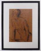 Jill Watkins, 'Nude' Pastel, signed JW, 70cm x 48cm, framed and glazed.