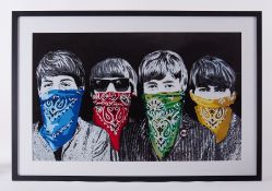Mr Brainwash (Thierry Guetta) 'The Beatles Bandidos' original lithograph poster, signed-printed