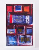 Noel Wain, Abstract oil on Canvas, 49cm x 75cm, framed.