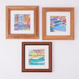 Three small watercolours signed A D Smith, framed and glazed.