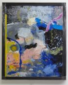 Sergiy Dekalyuk, Ukrainian artist. Oil on canvas titled 'Euphoria 2 abstract'. Signed on reverse,