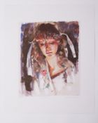 Robert Lenkiewicz (1941-2002) Study of Mary, unframed print, possibly artist proof, signed, numbered