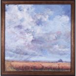 Christopher Deakin 91946- 2007) 'Lowland Corn' signed oil on canvas, 78cm x 78cm, framed and