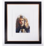 Robert Lenkiewicz (1941-2002) 'Self Portrait' watercolour, titled and signed to the right margin