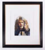 Robert Lenkiewicz (1941-2002) 'Self Portrait' watercolour, titled and signed to the right margin