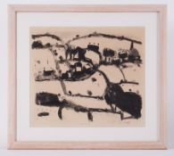 Ben Hartley (1933-1996) 'Holly Vale' Number 2/7, limited edition litho, 40cm x 46cm,