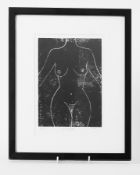Joseph Lammbias-Clatworthy (1948-2011) Lino print nude, Date stamped 2011 and signed - 18/25 16cm