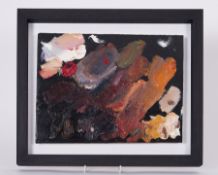 Robert Lenkiewicz (1941-2002) Artist Palette, cleaned and restored, 30cm x 23cm, framed, with