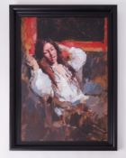Robert Lenkiewicz (1941-2002) oil on board 'Study of Beth Dolan' titled and signed on reverse