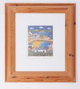 Brian Pollard, 'Summer at Mousehole' signed limited edition print 3/250, 19cm x 15cm, framed and