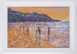Paul Stephens (b1957-) 'Carbis Bay, Cornwall, Dappled Light', signed oil on panel, 39cm x 59cm,