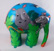 Elmer, 'Jungle Elmer' by Maria Burns. Maria Burns is an illustrator and graphic designer based on