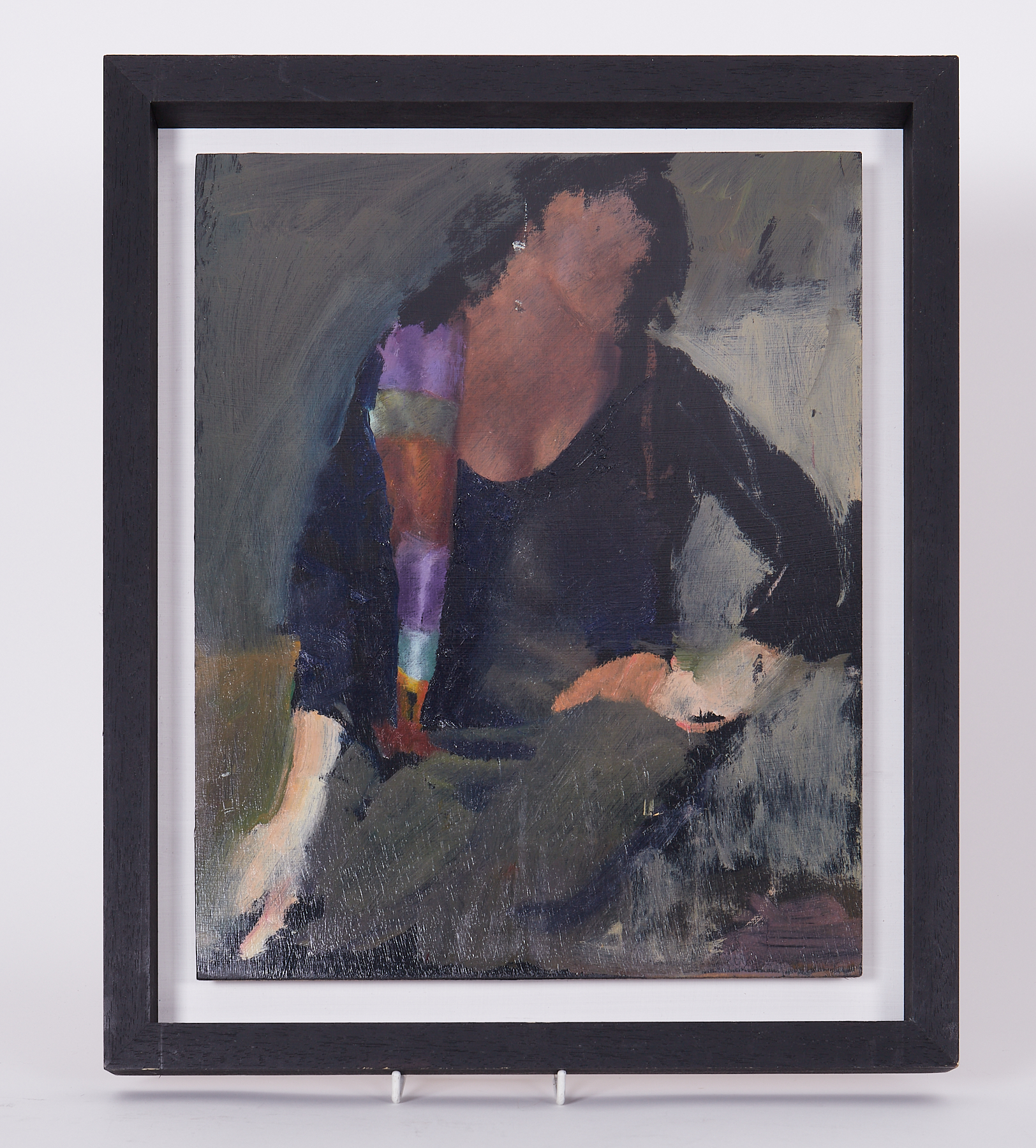 Robert Lenkiewicz (1941-2002) oil on board 'Ester Galloway with a Silk - lined Chinese Jacket', 37cm