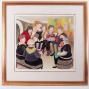 Beryl Cook (1926-2008) 'Party Girls' signed limited edition print 535/650, 50cm x 54cm, Published by