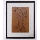 Jill Watkins, 'Nude' Pastel, signed JW, 70cm x 48cm, framed and glazed.
