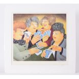 Beryl Cook (1926-2008) 'A Full House' signed print, 40cm x 45cm, unframed.