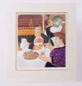 Beryl Cook (1926-2008) 'Dining in Paris' signed limited edition lithograph print 532/650, 45.5cm x