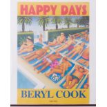 Beryl Cook (1926-2008) poster of 'Happy Days' to launch her book of the same name in 1995. Published