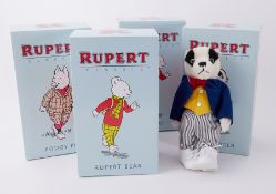 Four boxed Steiff bears comprising Rupert, Bill Badger, Podgy Pig and Rupert Bear (4).