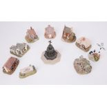 A collection of Lilliput Lane Cottages including 'Acorn Cottage', 'Wycombe Toll House' etc, all