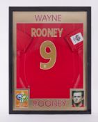 Of Football Interest, a signed Wayne Rooney England shirt from the FIFA World Cup, Germany, 2006,