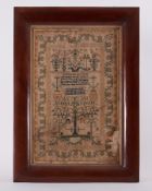 A Victorian sampler 'Ecclesiastes Chapter XII, remember now thy creator in the days of thy youth