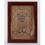 A Victorian sampler 'Ecclesiastes Chapter XII, remember now thy creator in the days of thy youth