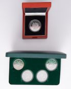 A 2012 Diamond Jubilee Gibraltar five pounds, London Mint, boxed together with Pobjoy Mint 1980