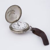 An enclosed face French pocket watch, inscribed 'Brev Demi'