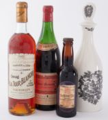 A bottle of 1962 La Torre Blanche Sauternes, 1964 bottle Vosne Romanee, 1935 Jubilee ale and
