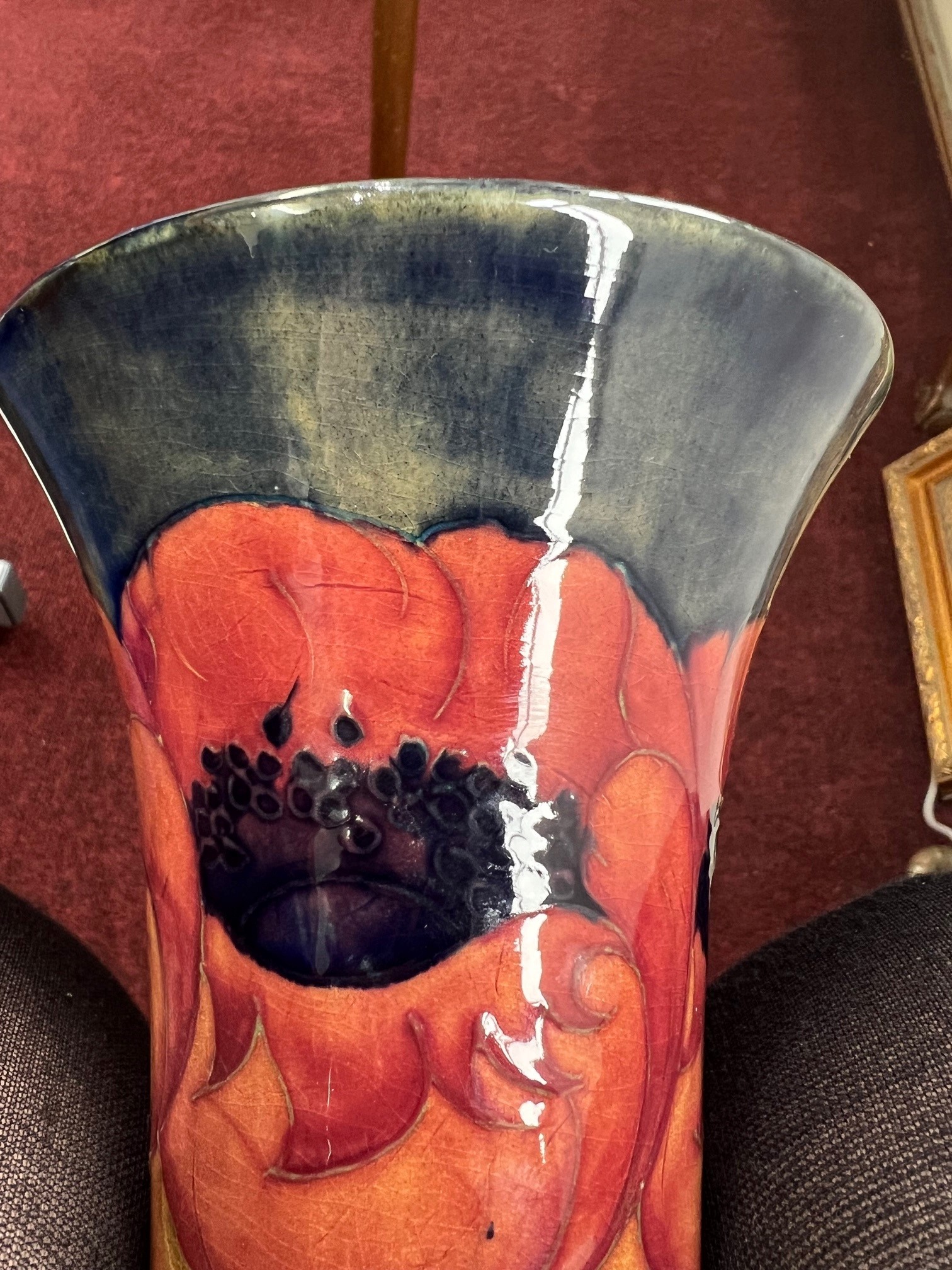 A William Moorcroft large 'Poppy' vase circa 1925, height 21cm. - Image 4 of 4