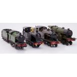 Four Hornby O gauge locomotives, including Flying Scotsman and LNER with tender and tank engine (