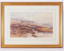 Tom Rowden (1842-1926) a signed watercolour 'Farmer and Sheep' dated 98, 30cm x 50cm, framed and