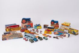 A mixed collection of toys and models including Chad Valley Fordson tractor, Unda Wunda diving