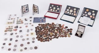 A collection of various British coins including Royal Mint, UK proof coin set, circa 1996, other